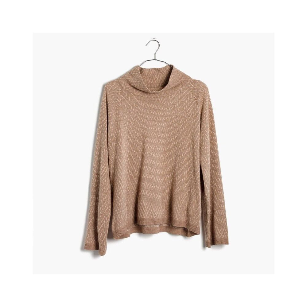 Beige Women's Madewell Cinematheque Boxy Mock-neck Sweater Basic Classic Neutral
